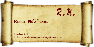Reha Mózes névjegykártya
